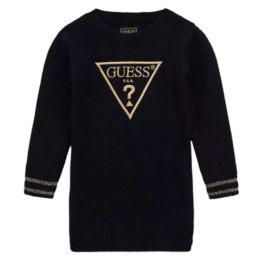 Abito in maglia con logo frontale Guess Kids | K4BK02/Z3220JBLK